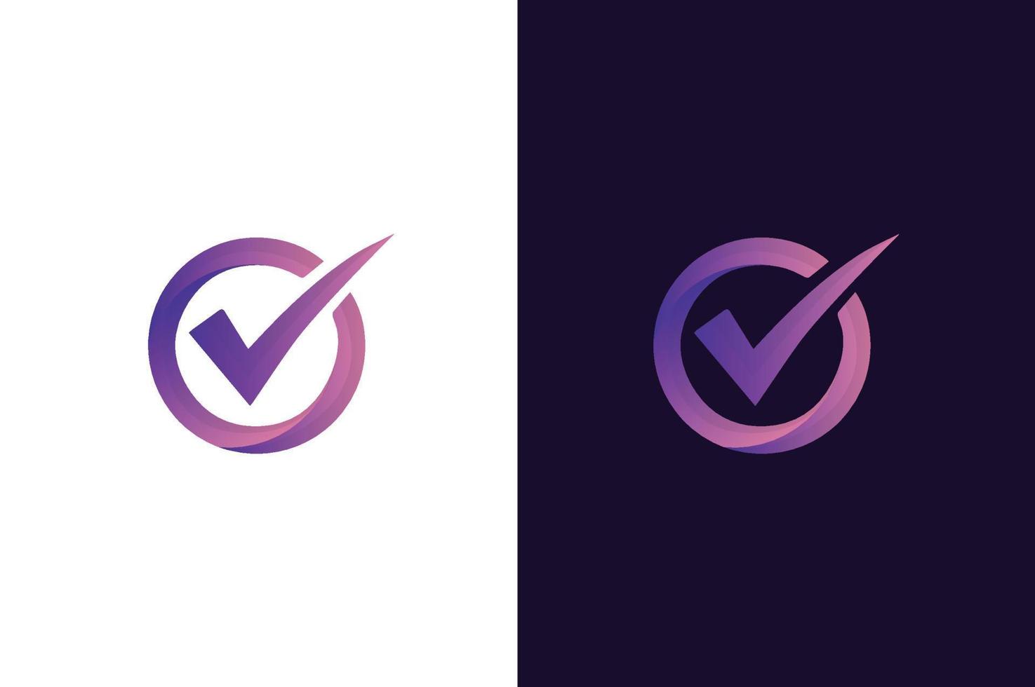 check mark icon. Tick symbol in modern color, vector illustration.