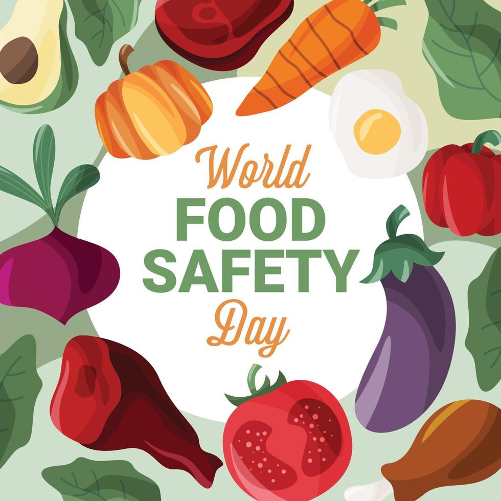 World Food Safety Day Background vector