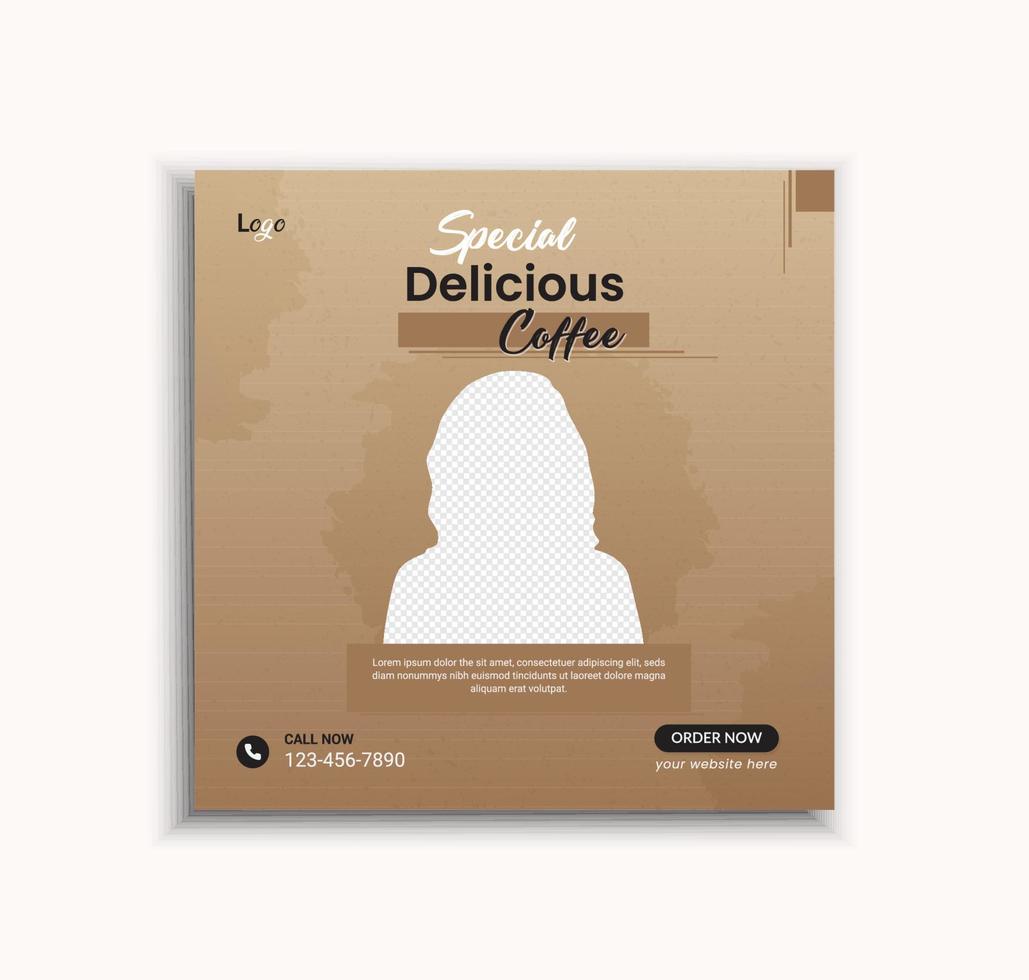 World coffee day social media post and web banner template vector
