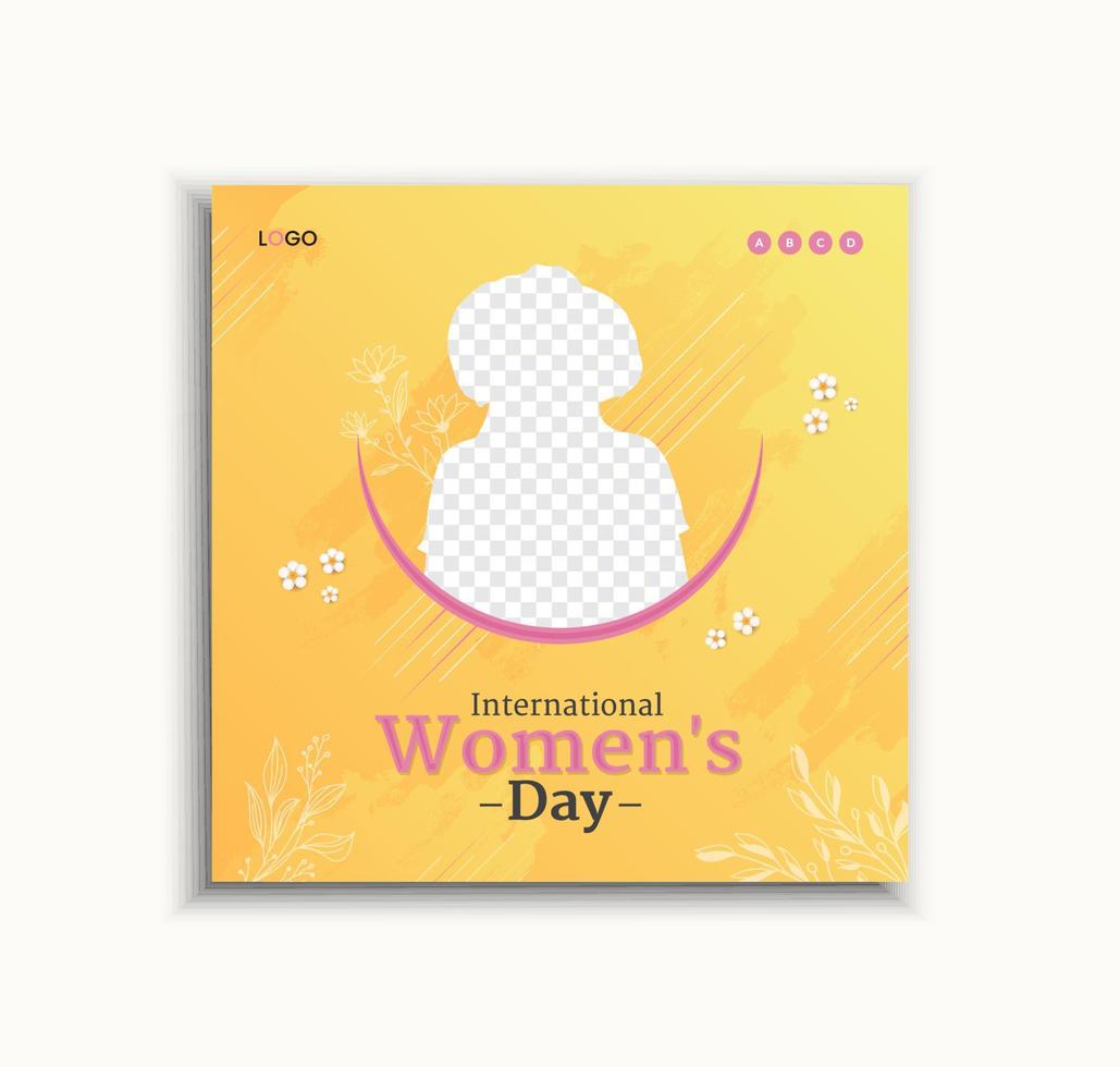 Women's day social media post and web banner template vector