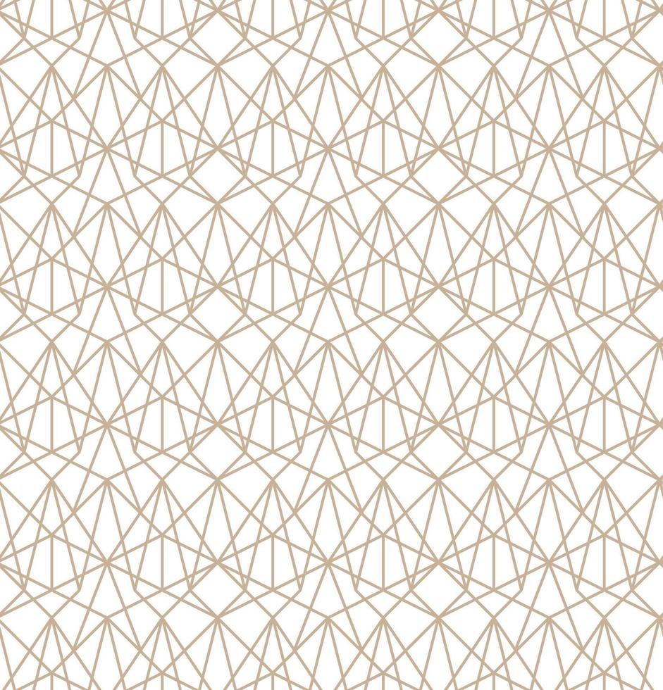 Modern vector seamless illustration. Linear gold pattern on a white background. Ornamental pattern for leaflets, printing, wallpaper, backgrounds