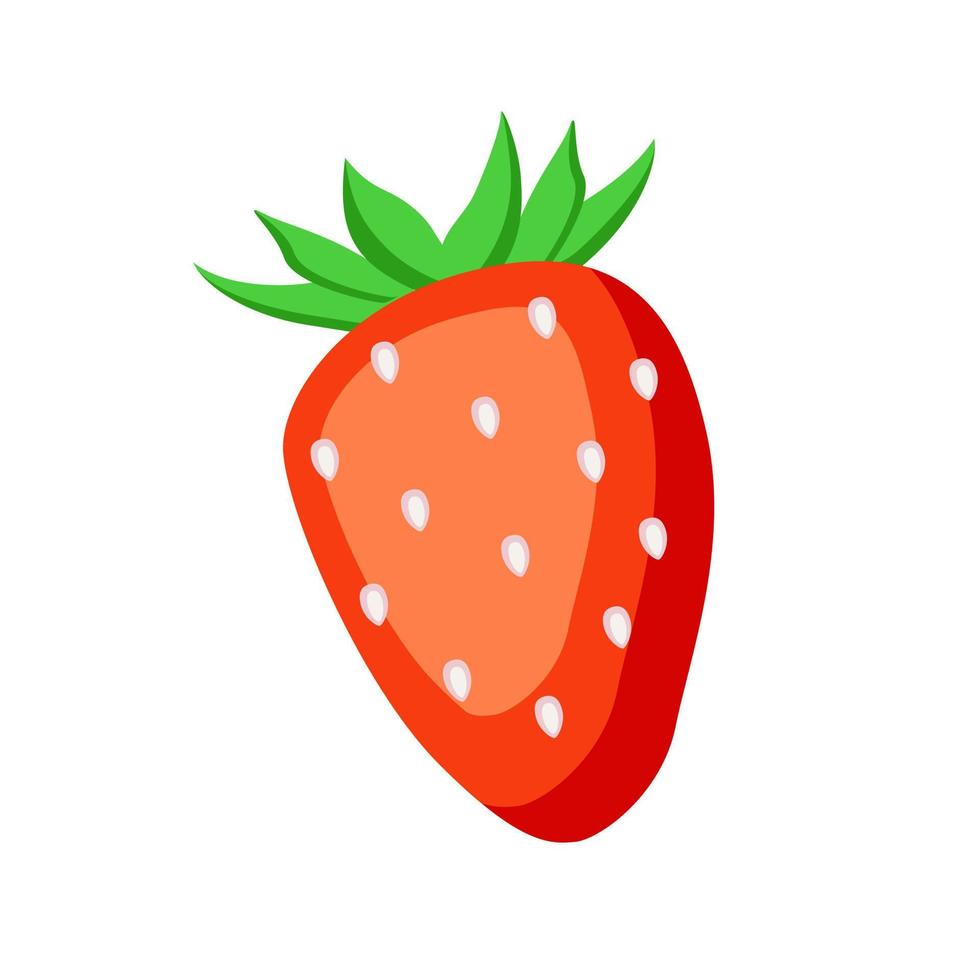 icono de fresa vectorial. dibujo de fresas a color vector