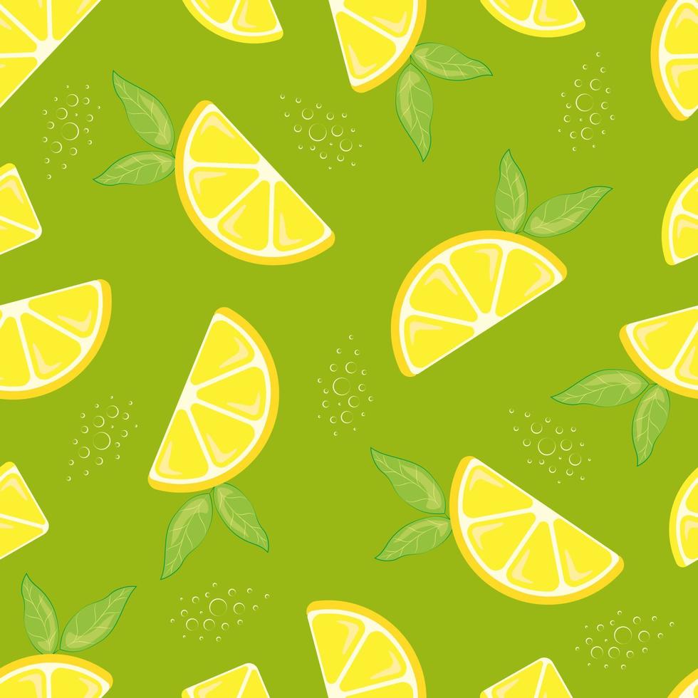 Seamless pattern with hand drawn lemons. vector