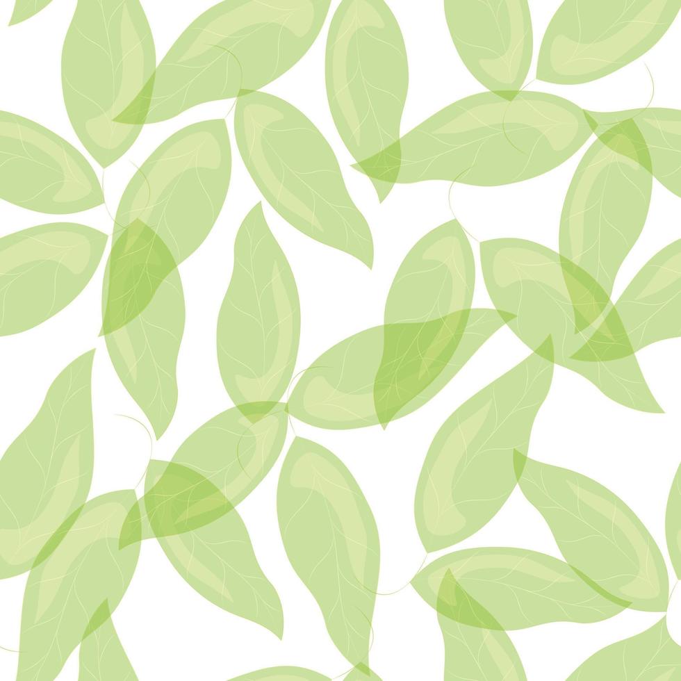 Seamless pattern with hand drawn leaves. vector