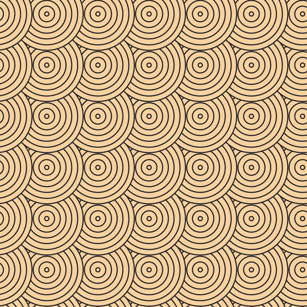 Modern vector pattern in Japanese style. Geometric black patterns on a gold background, circles in the sand. Modern illustrations for wallpapers, flyers, covers, banners, minimalistic ornaments