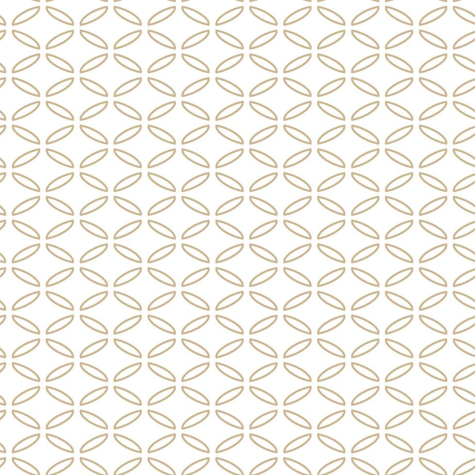 Modern vector seamless illustration. Linear gold pattern on a white background. Ornamental pattern for leaflets, printing, wallpaper, backgrounds