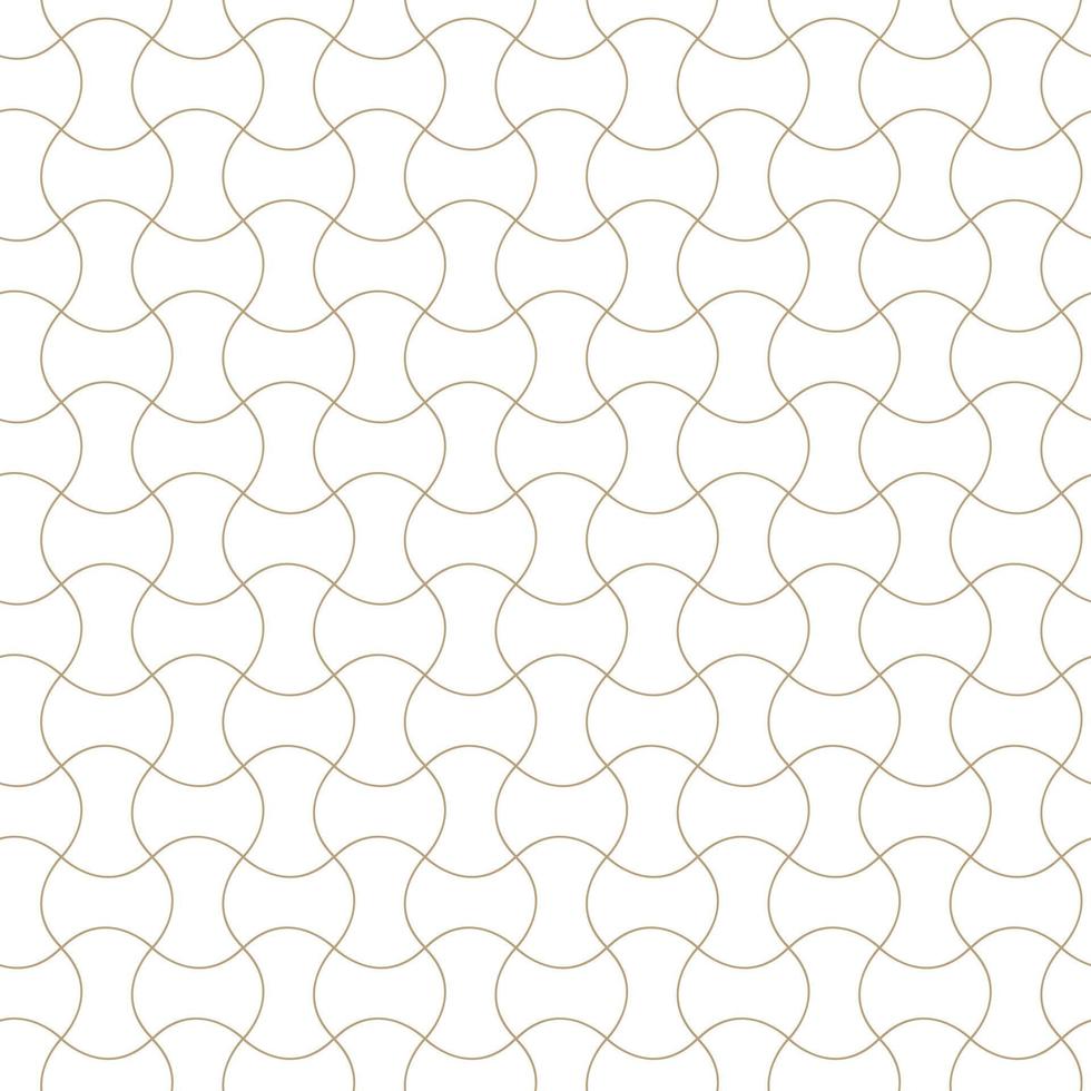Modern vector seamless illustration. Linear gold pattern on a white background. Ornamental pattern for leaflets, printing, wallpaper, backgrounds