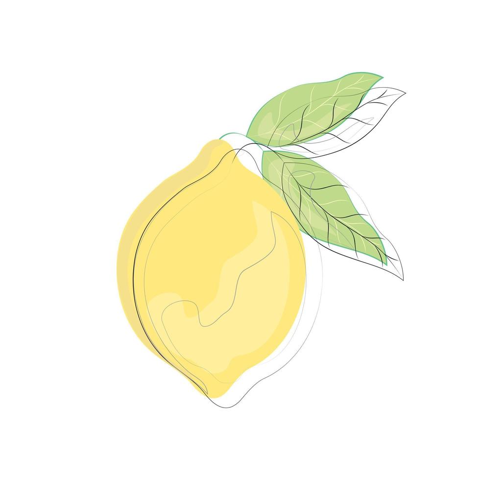 Lemon colored icon on transparent background vector