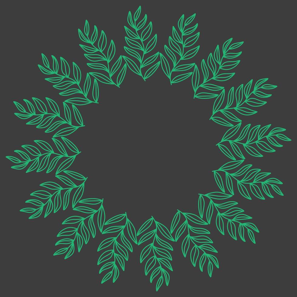 marco floral colorido vector con ilustración de hojas