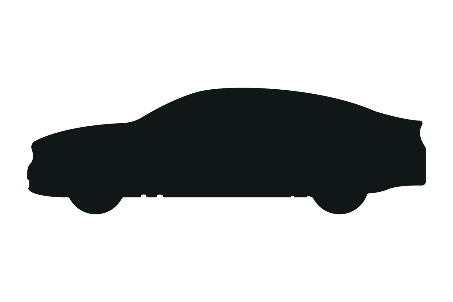 Ilustración de vector de silueta de coche de lujo de vehículo simple.