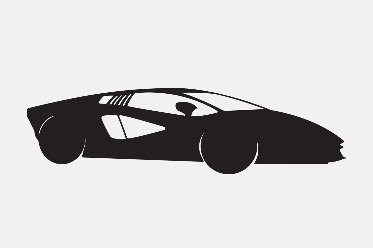 ilustración de silueta de supercoche de vehículo. vector