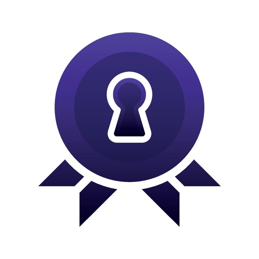 medal keyhole gradient logo design template icon vector