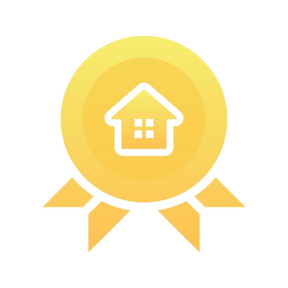 medal home gradient logo design modern template icon vector