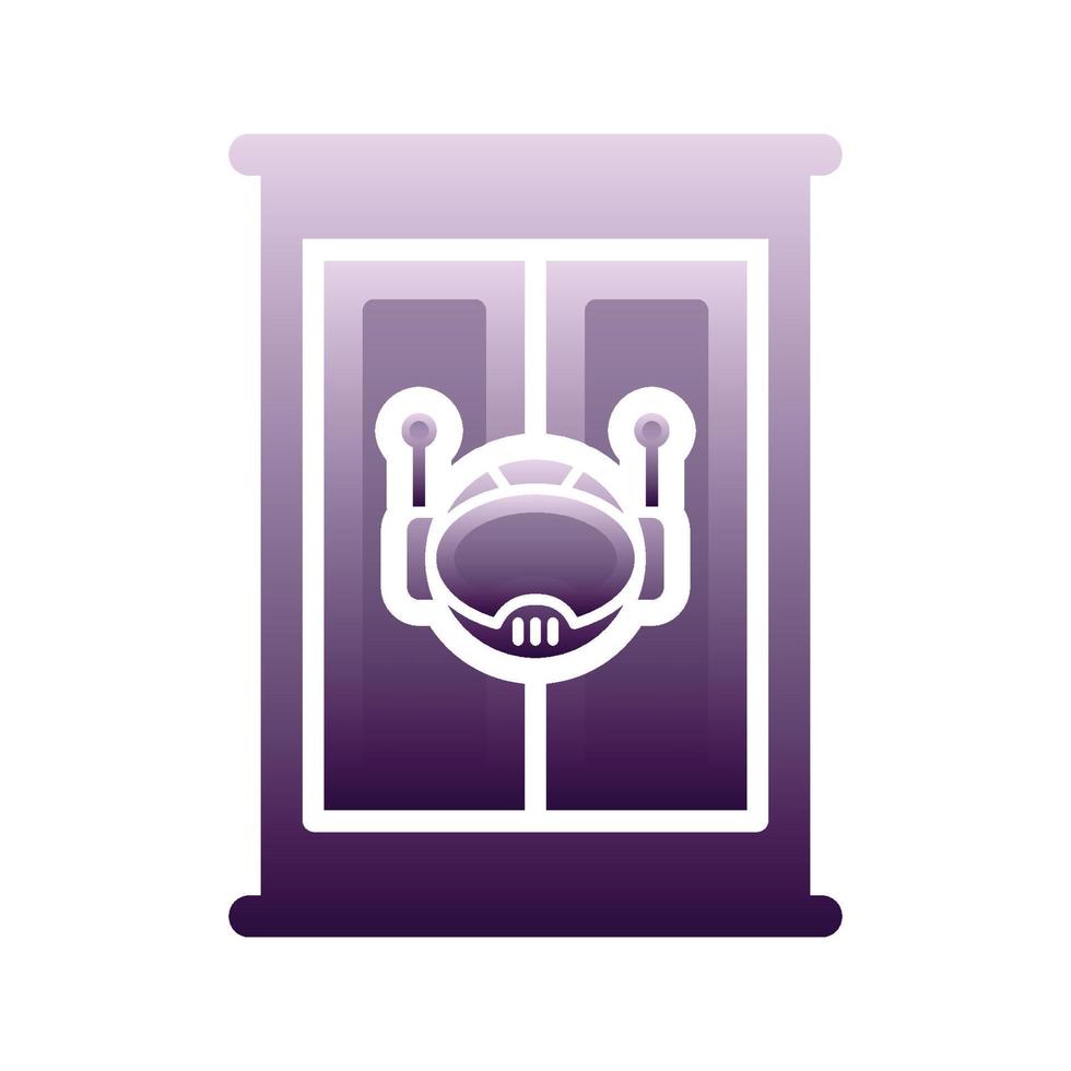 robot furniture gradient logo design modern template icon vector