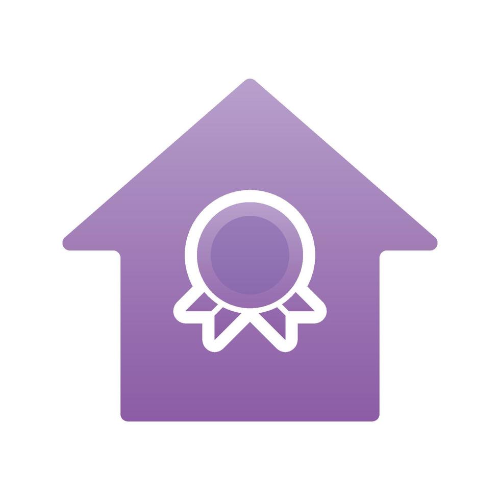 medal home gradient logo design template icon vector