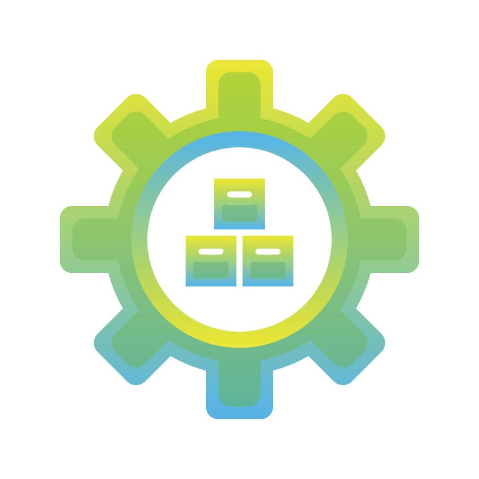 stockpile gear logo gradient design template icon vector