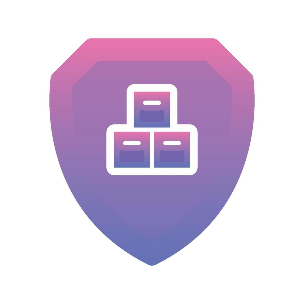 stockpile shield logo gradient design template icon vector