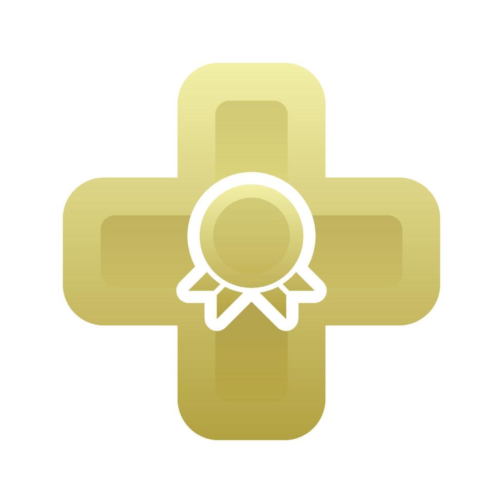 icono de plantilla de diseño de logotipo de gradiente médico de medalla vector