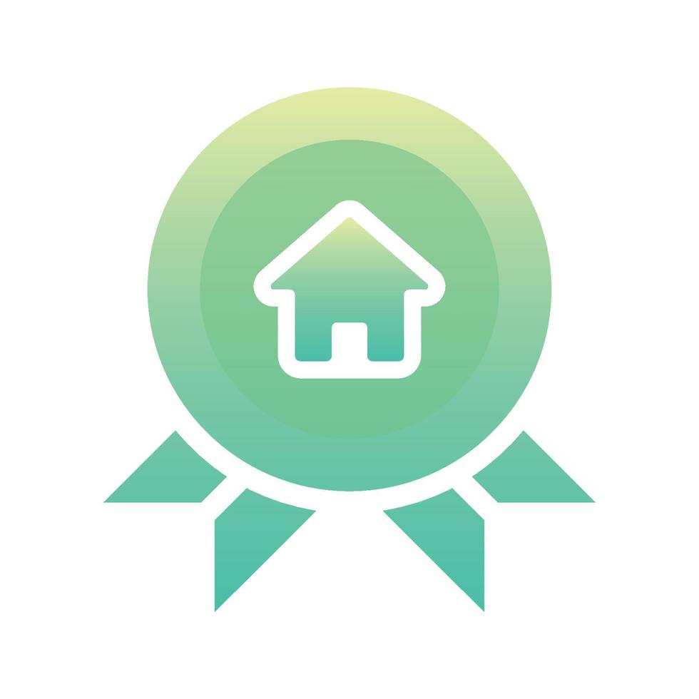 medal home gradient logo design template icon vector