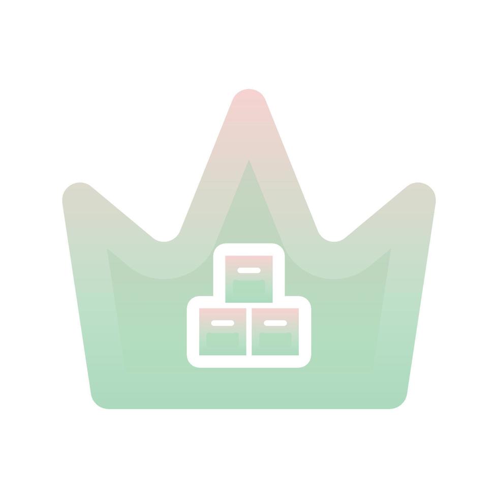 stockpile crown logo gradient design template icon vector