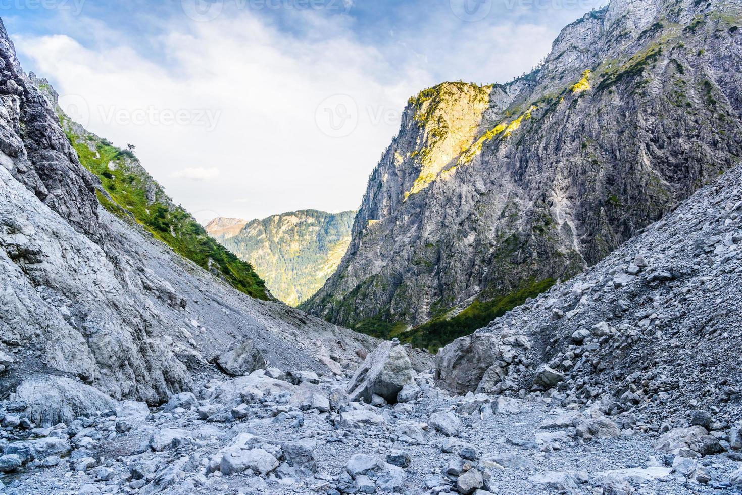 Mountains valley near Koenigssee, Konigsee, Berchtesgaden National Park, Bavaria, Germany. photo