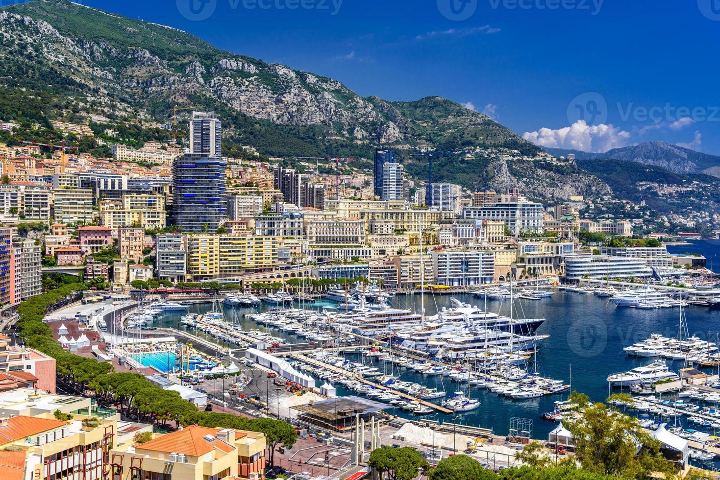 Port with yachts in La Condamine, Monte-Carlo, Monaco, Cote d'Azur, French Riviera photo