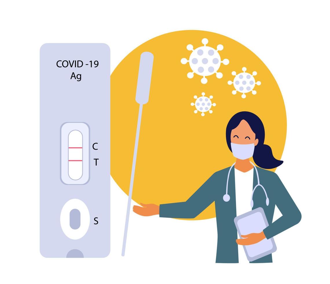Antigen test kit . Vector illustration isolated on white