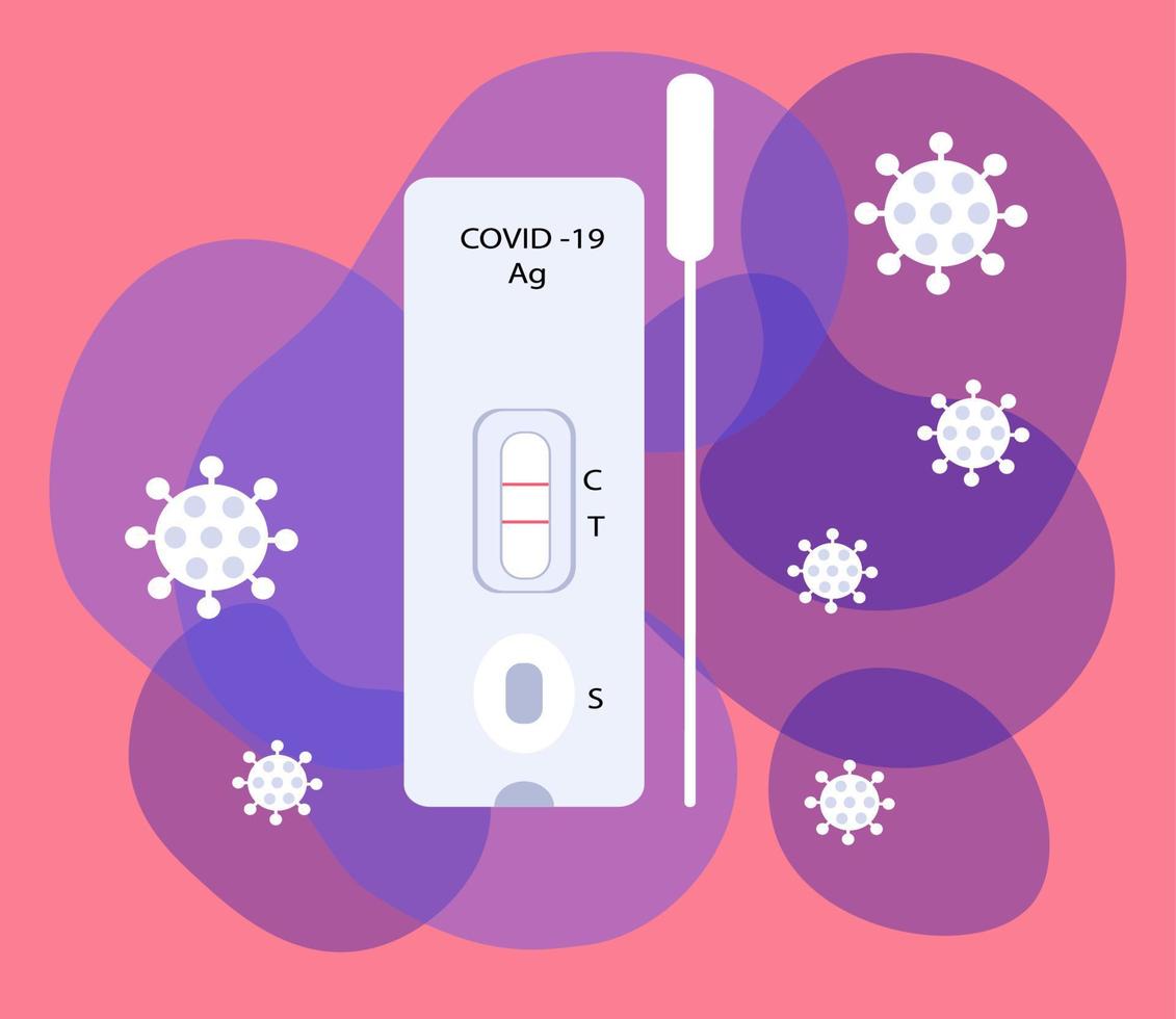 Antigen test kit. Vector illustration isolated on white
