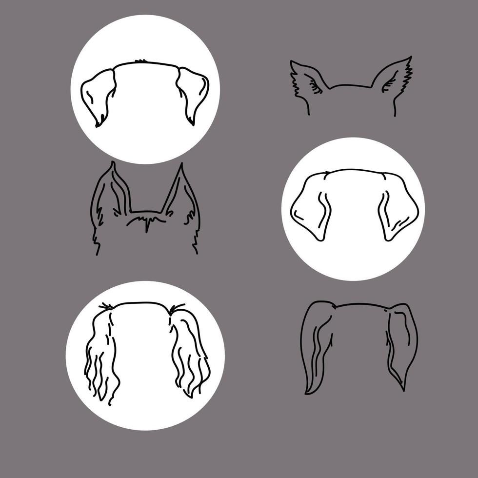 Dog ears. Vector illustration print.