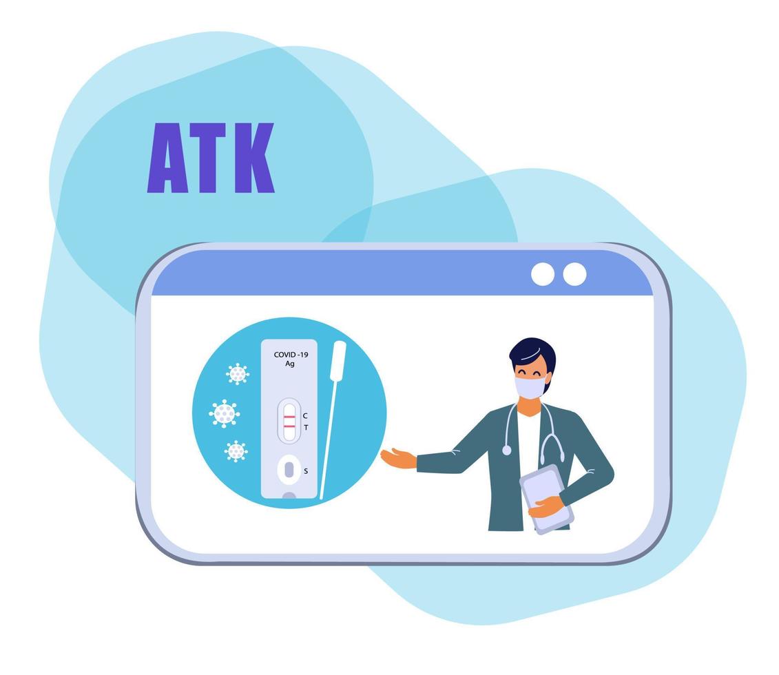 Antigen test kit Vector illustration isolated on white