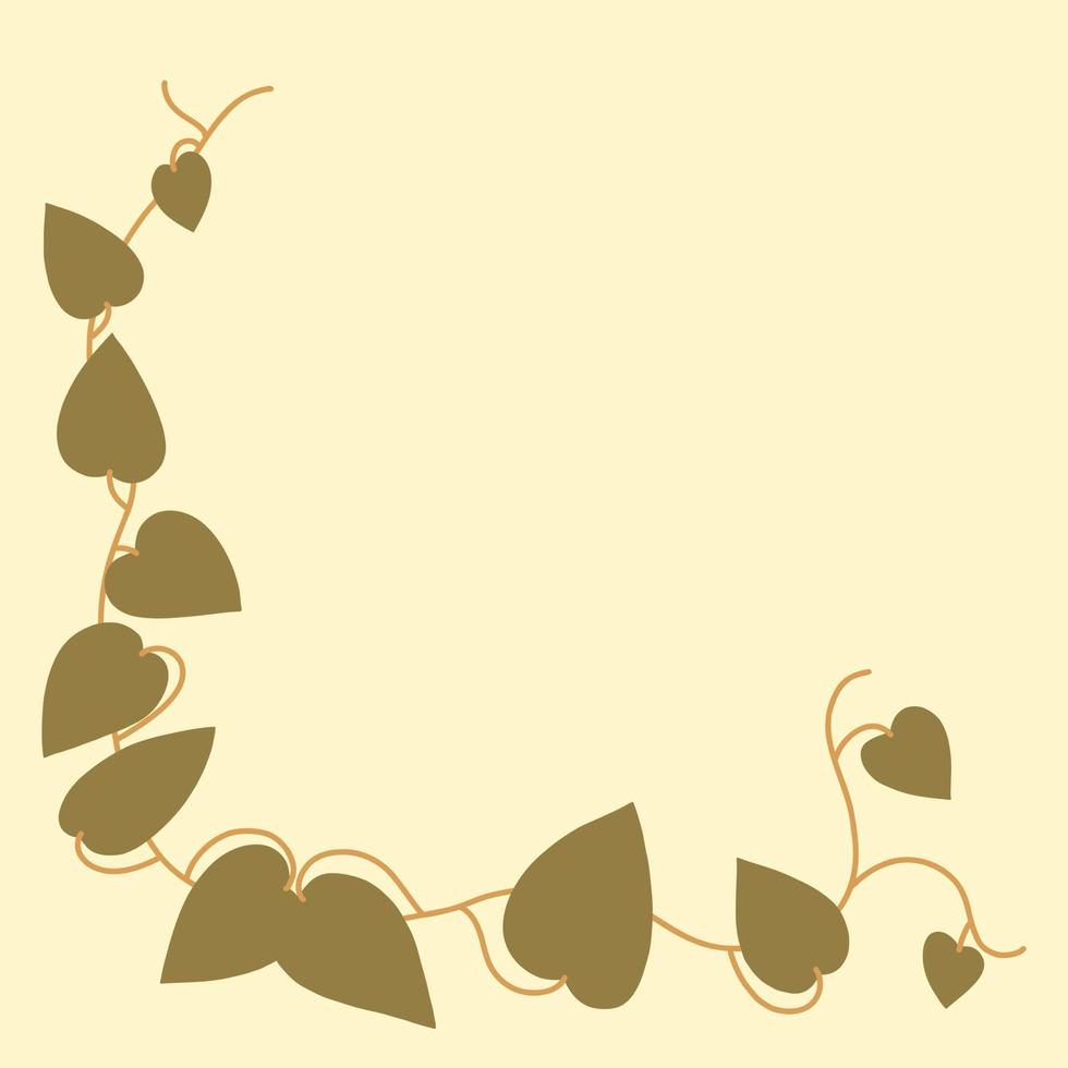 Simplicity ivy freehand drawing flat design. vector