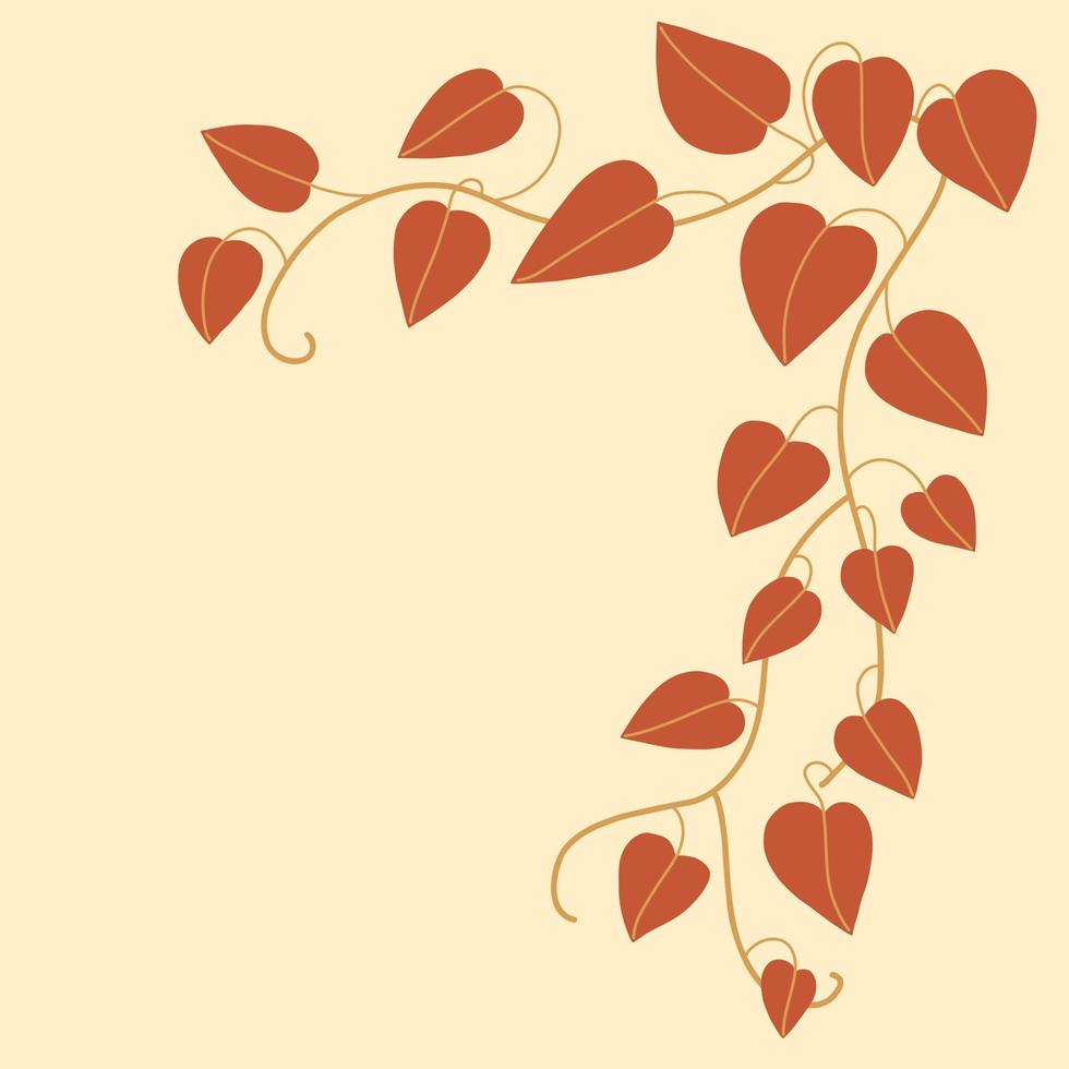 Simplicity ivy freehand drawing flat design. vector