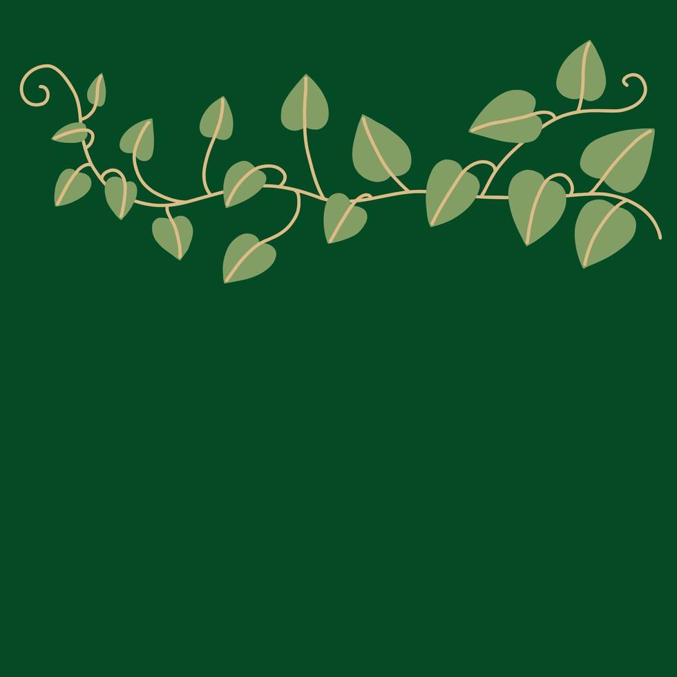 Simplicity ivy freehand drawing flat design. vector