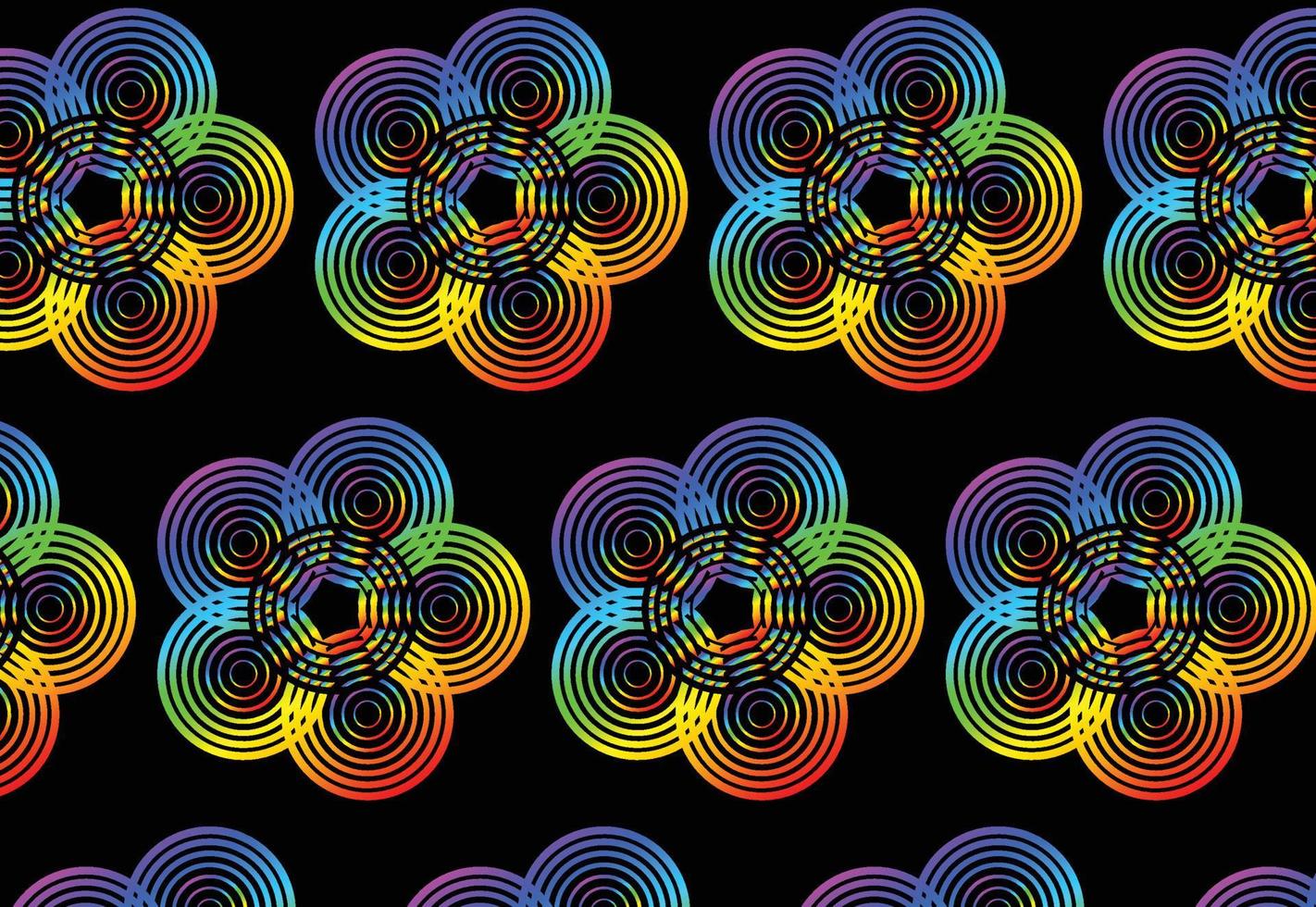 Rainbow gradient geometric new pattern background vector