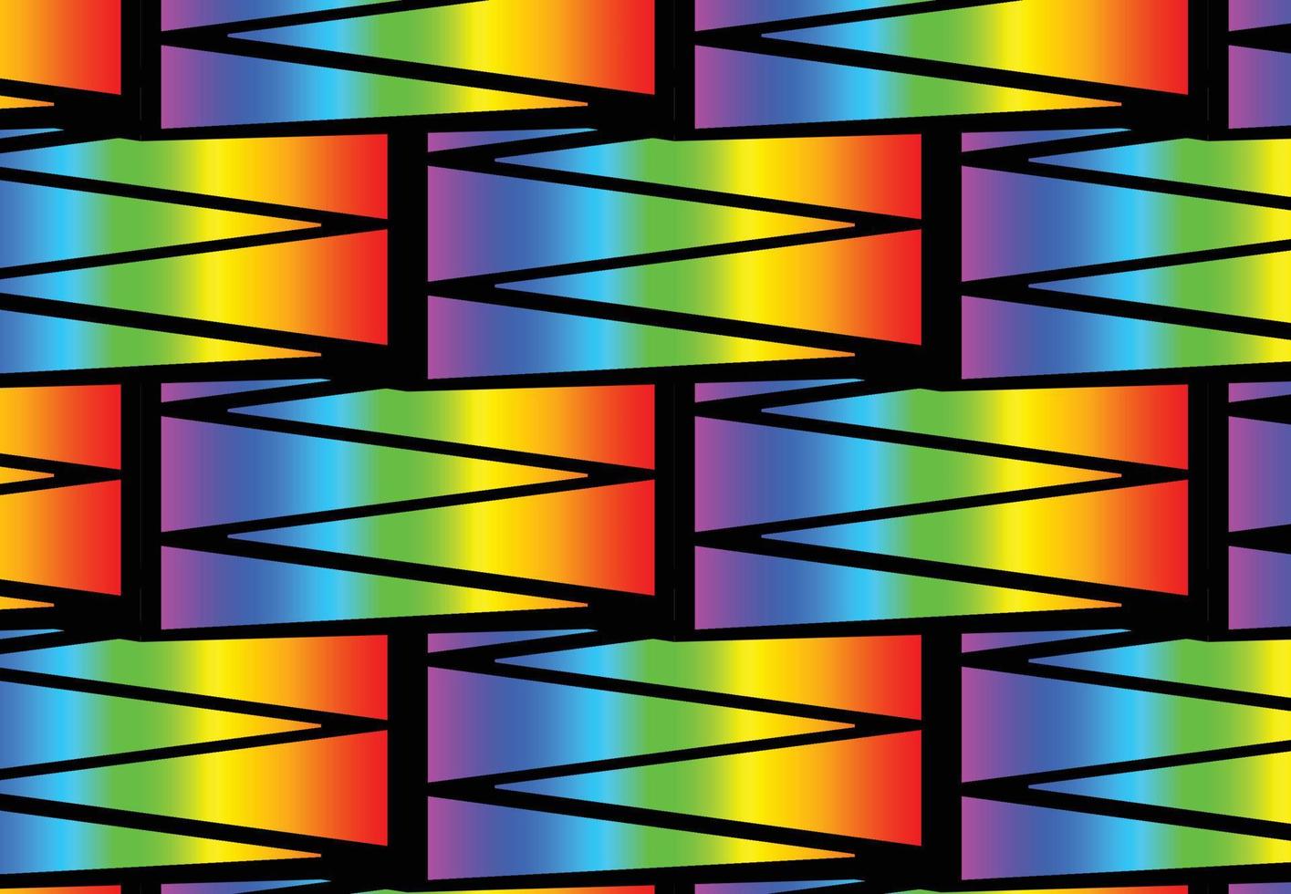 Rainbow gradient geometric new pattern background vector