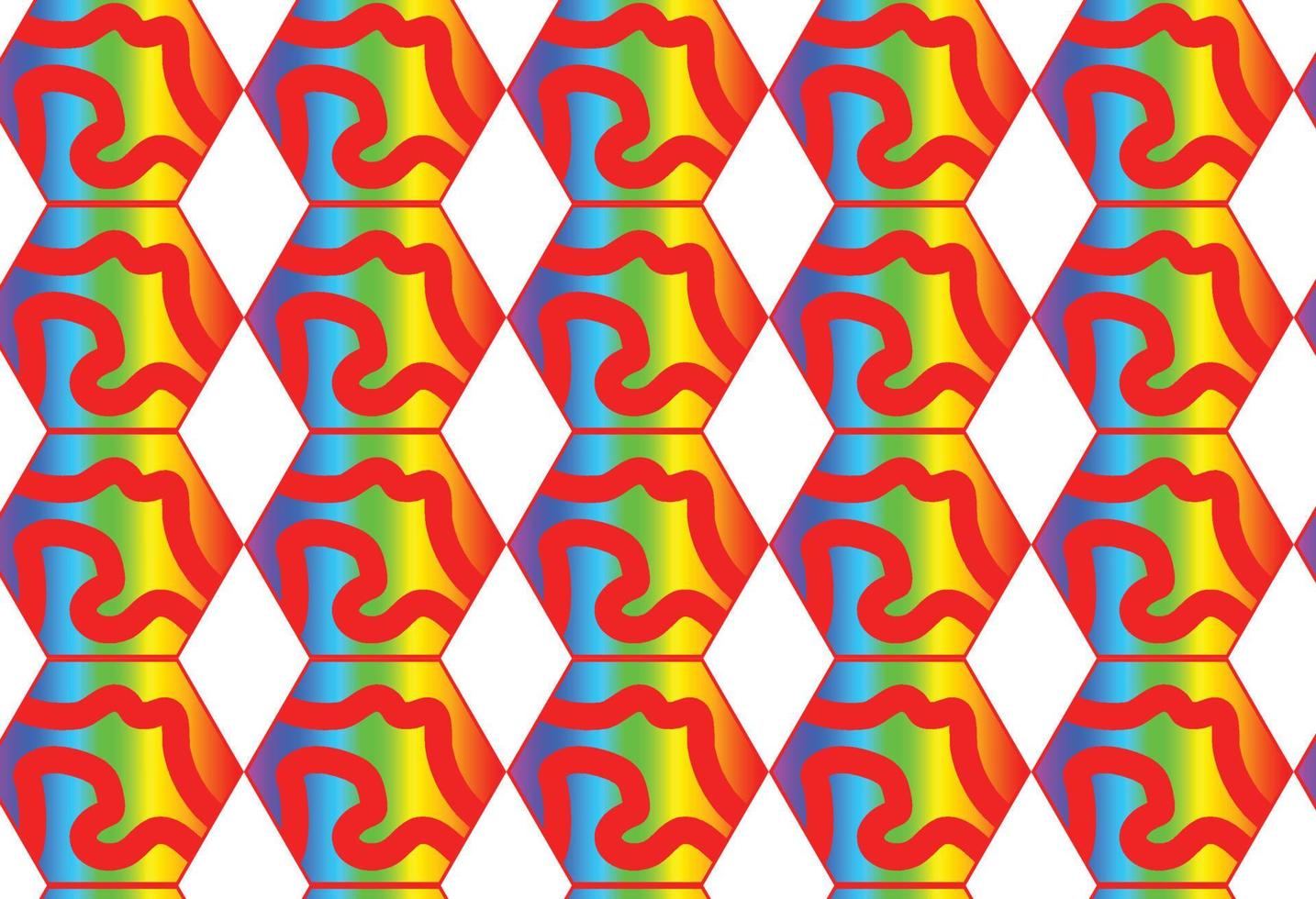 Rainbow gradient geometric new pattern background vector