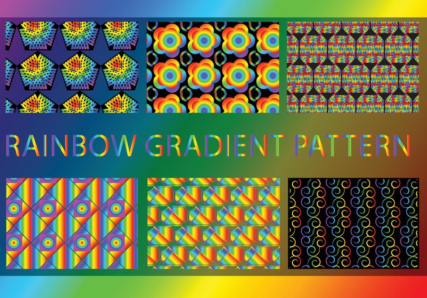 Rainbow gradient geometric new pattern background vector