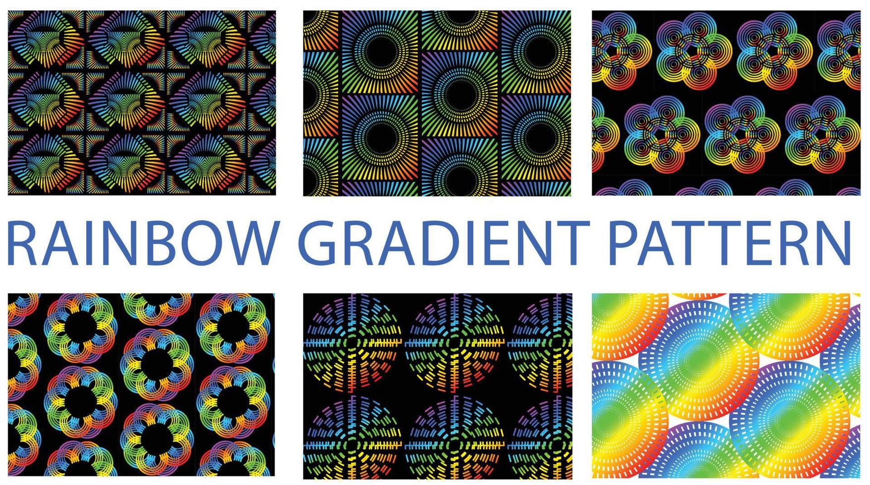 Rainbow gradient geometric new pattern background vector