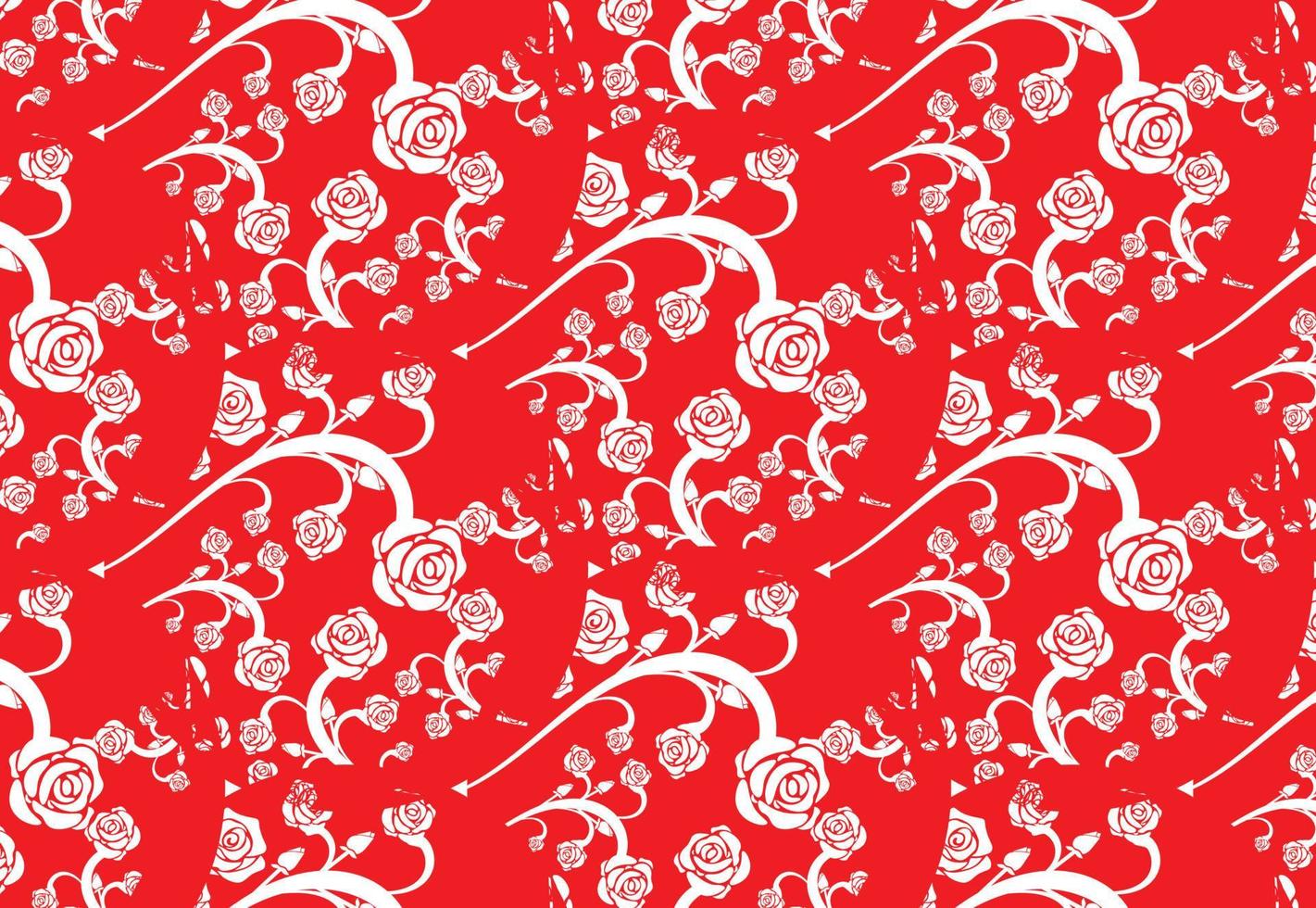 Beautiful Rose Flower Pattern Background Design vector