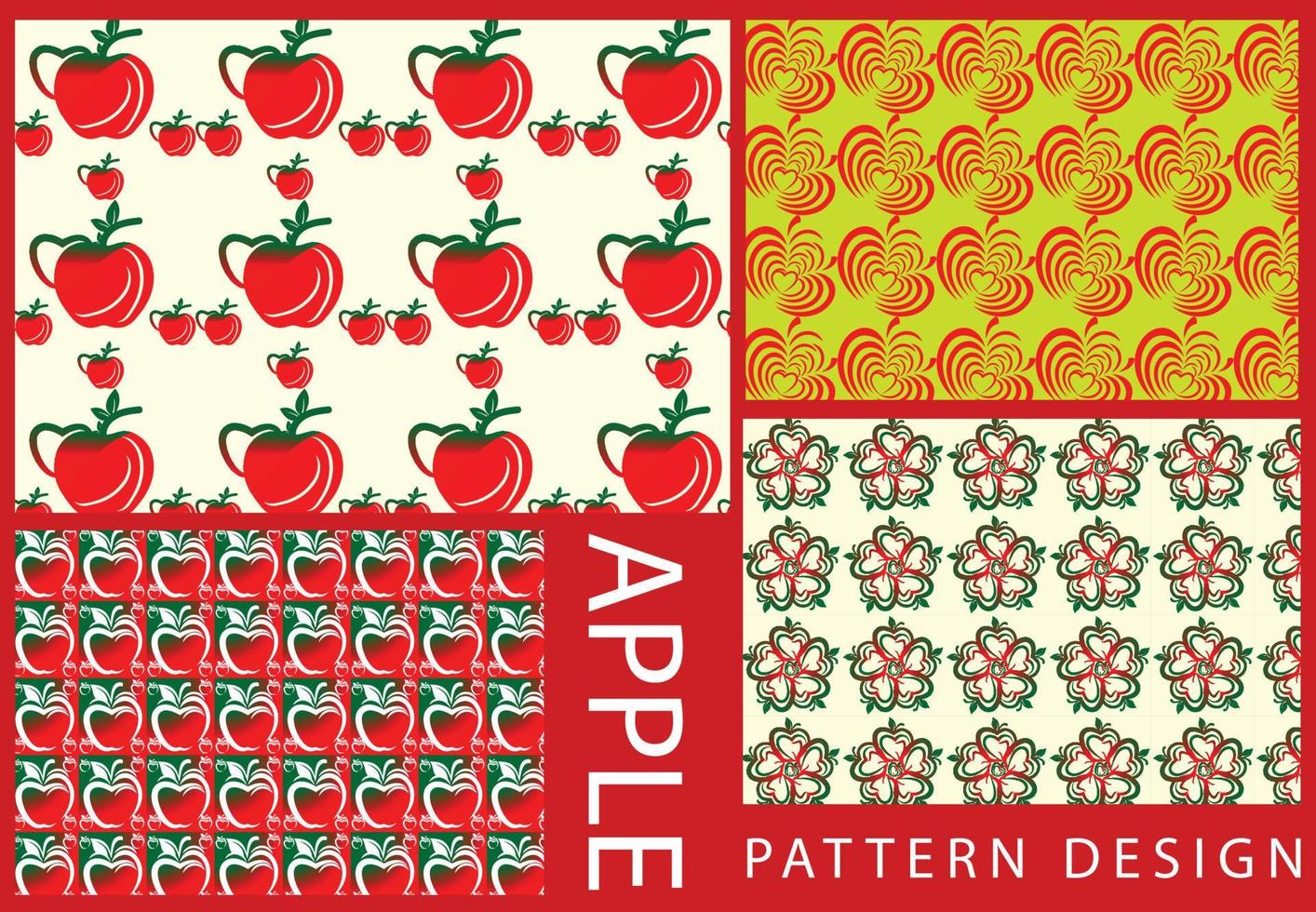 diseño de patrón de manzana. diseño de texturas y fondos vector