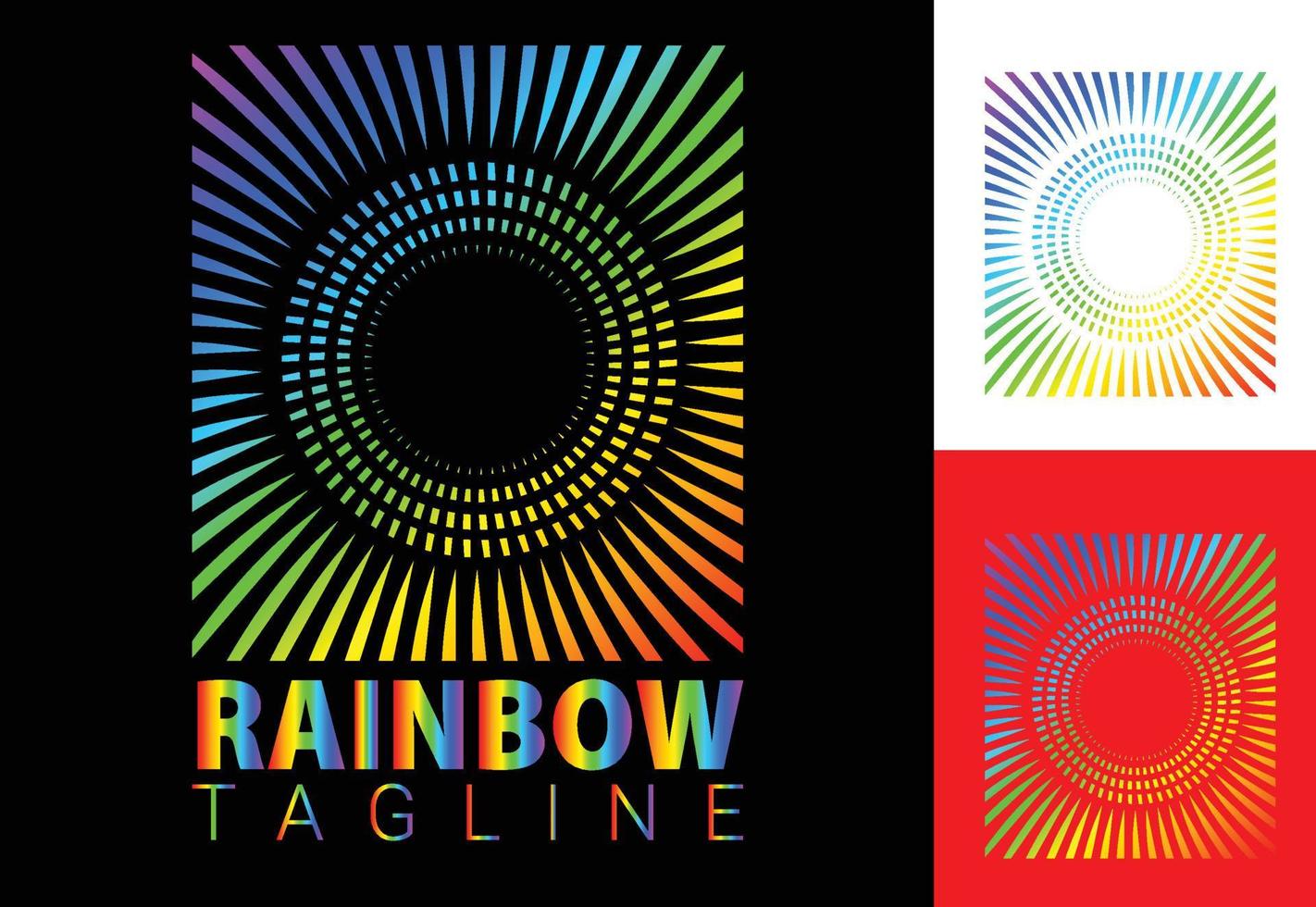 Rainbow new logo and icon design template vector