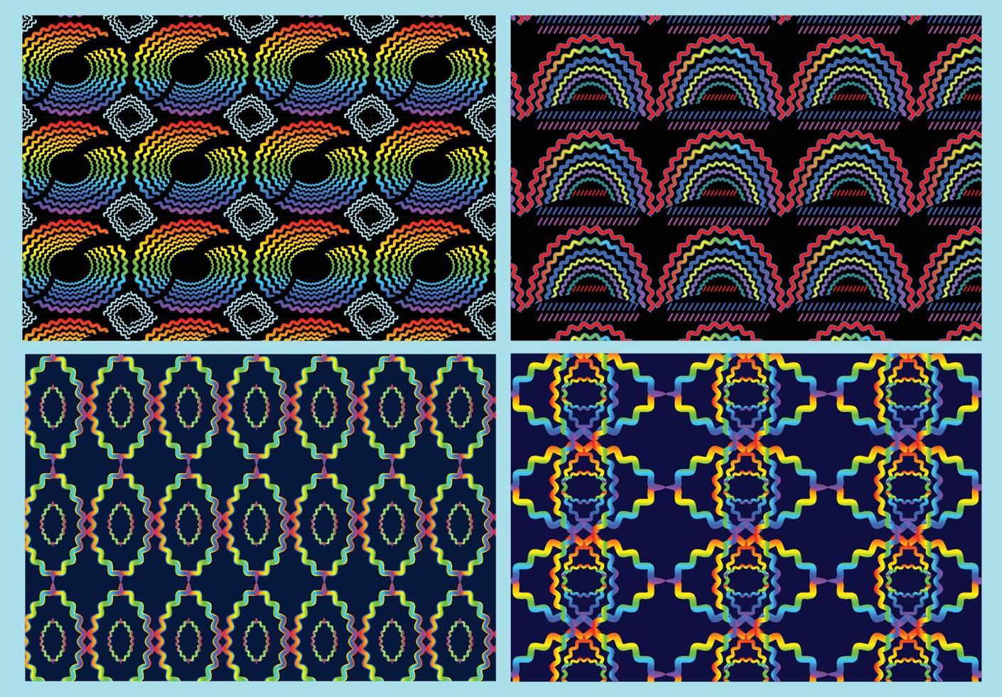 Rainbow gradient geometric new pattern background vector