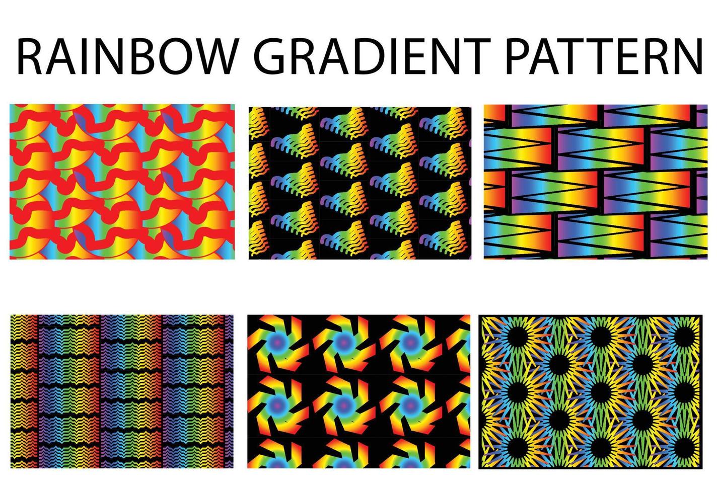 Rainbow gradient geometric new pattern background vector