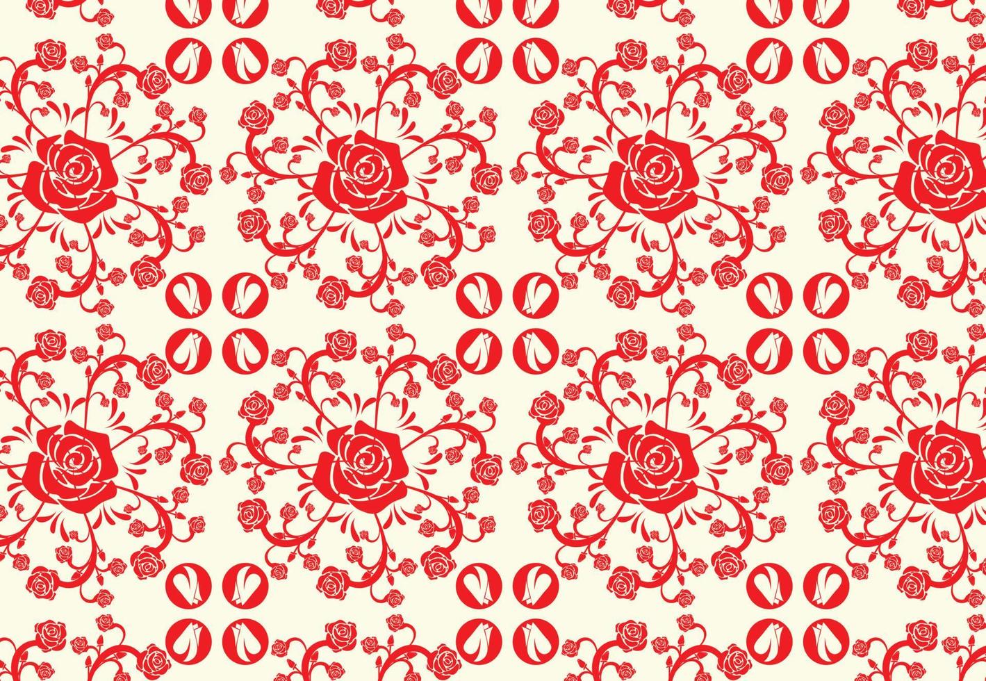 Beautiful Rose Flower Pattern Background Design vector