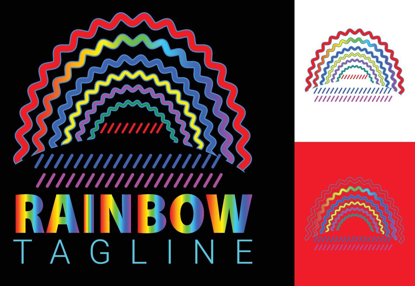 Rainbow new logo and icon design template vector