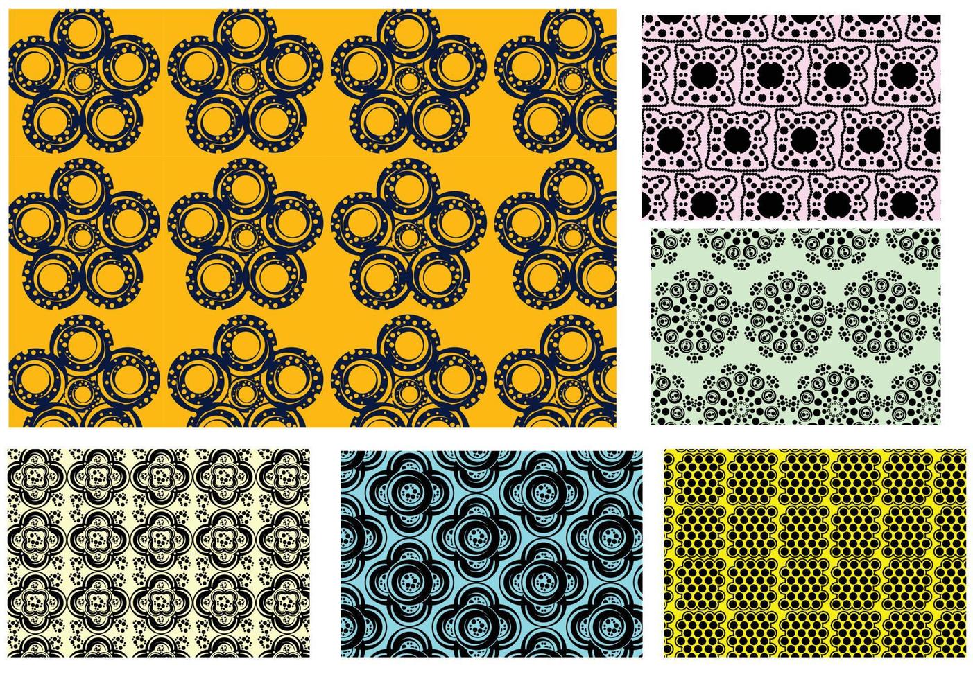 Circle dot pattern design bundle. Design of textures and backgrounds vector