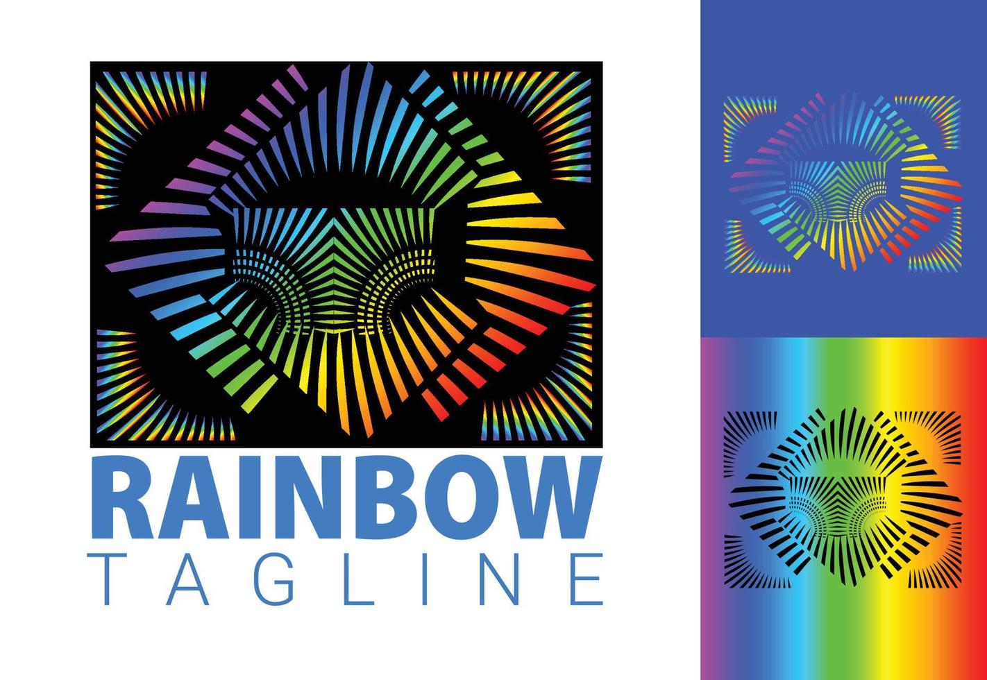 Rainbow new logo and icon design template vector