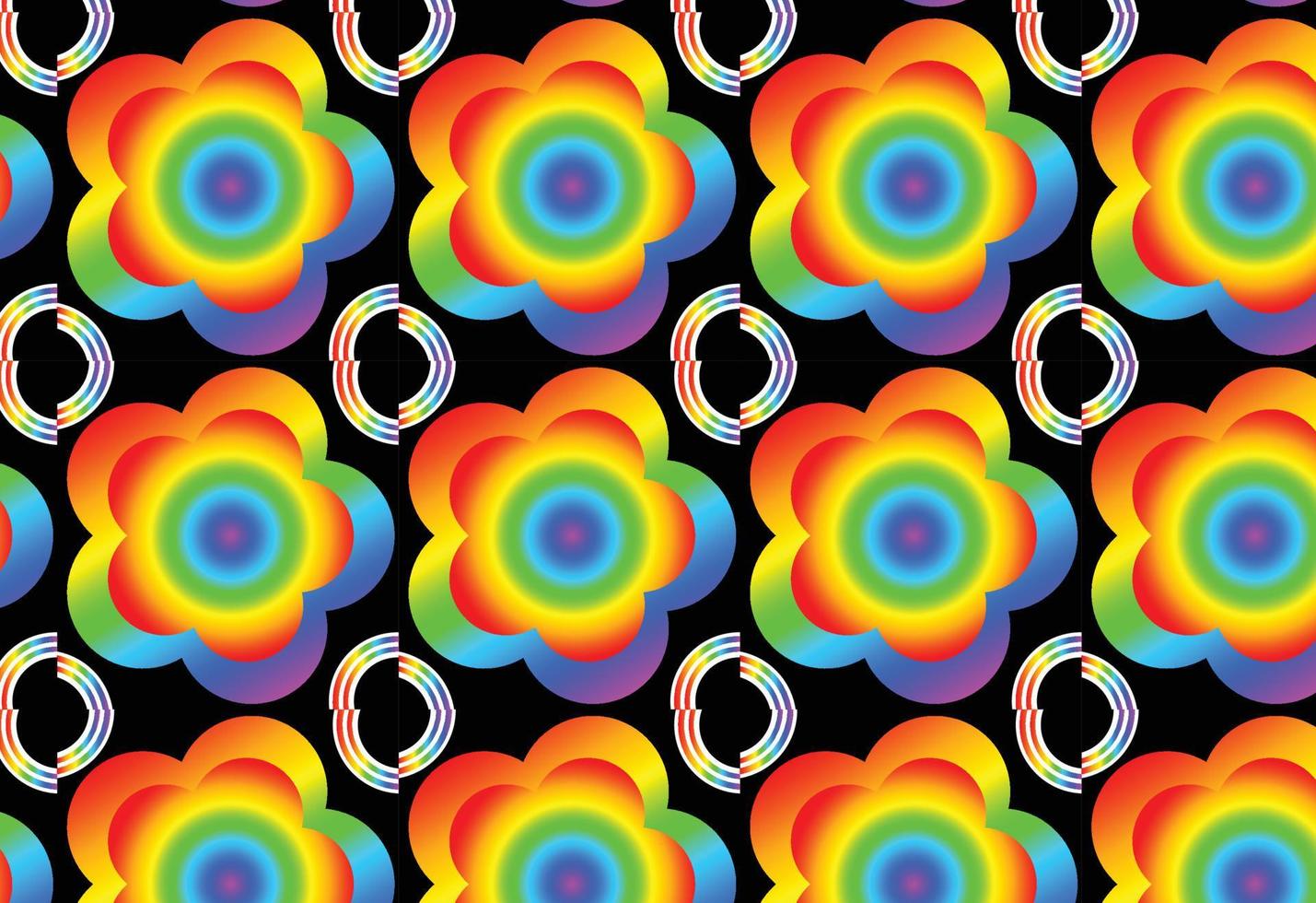 Rainbow gradient geometric new pattern background vector