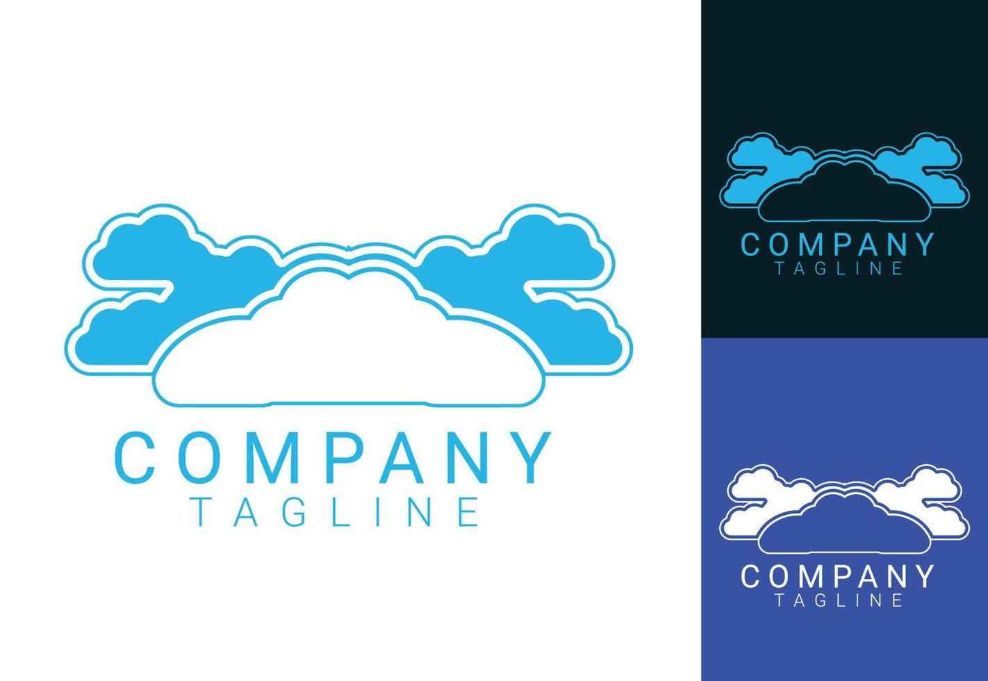 Cloud new logo and icon design template vector