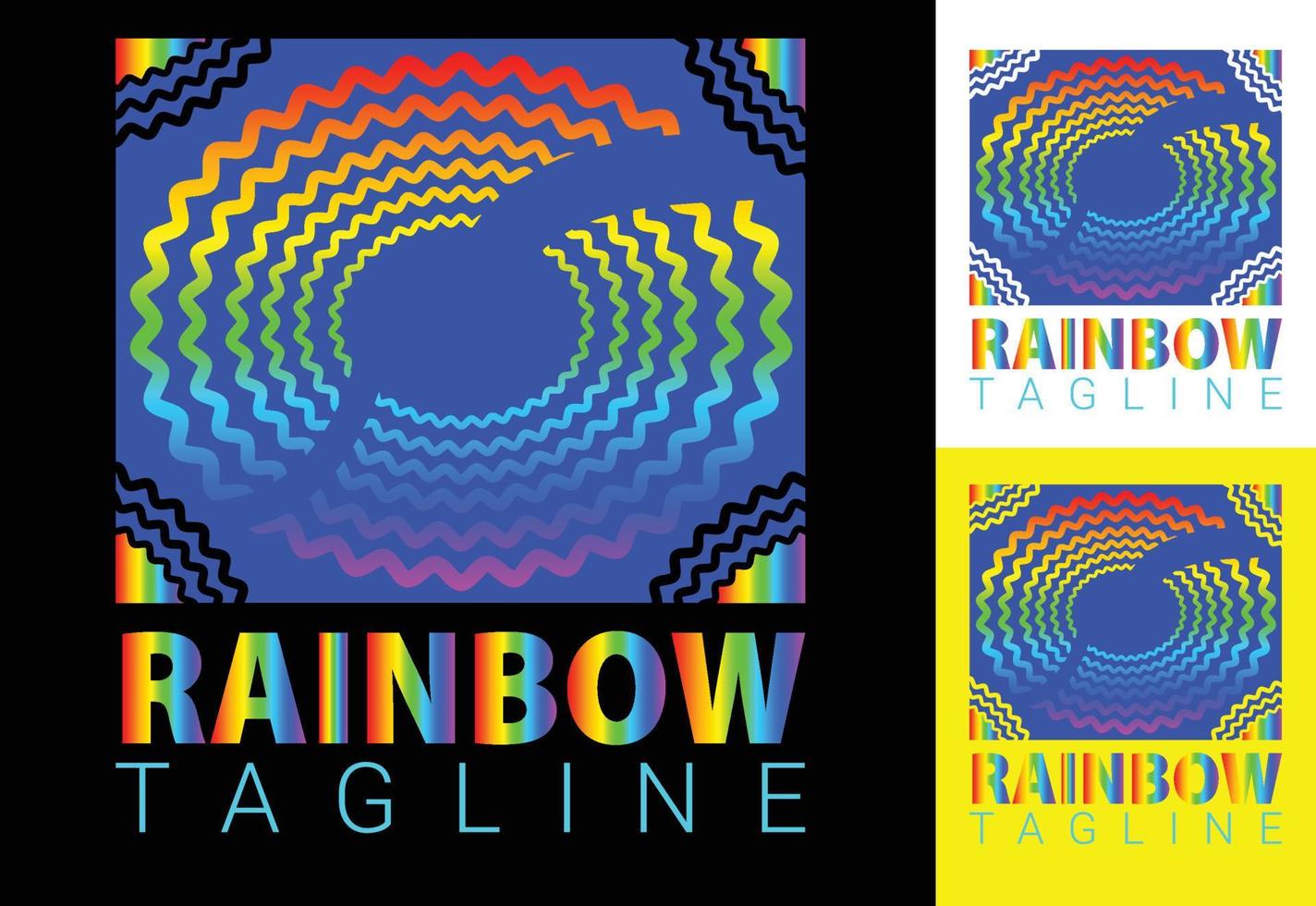 Rainbow new logo and icon design template vector